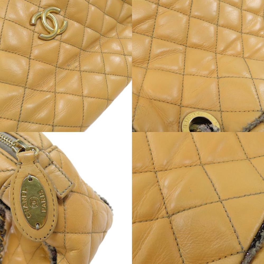 Chanel Chain Bag Matelasse Gold Metal Fittings Tote Bag Calf Brown - Picture 6 of 9